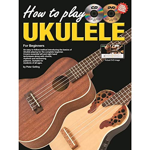 Peter Gelling G2 Aprende a jugar el ukelele Tutor Lecciones Libro con CD y DVD