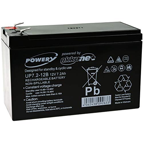 Powery Batería de Gel 12V 7,2Ah