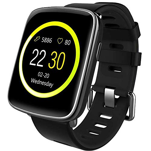 Willful Smartwatch con Pulsómetro,Impermeable IP68 Reloj Inteligente con Cronómetro, Monitor de sueño,Podómetro,Calendario,Control Remoto de música,Pulsera Actividad para Android y iOS (Negro)