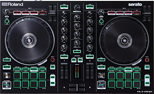 Controlador de DJ Roland DJ-202 — Controlador de cuatro decks y dos canales para Serato DJ Lite, el legado de las cajas de ritmos Roland en un controlador de DJ