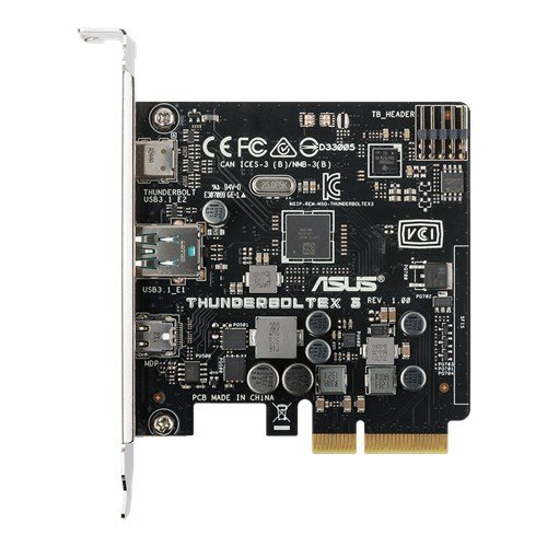 ASUS ThunderboltEX 3 - Tarjeta Expansión PCI express 3.0 x4 (Puerto Thunderbolt 3 / USB 3.1 tipo C, USB 3.1 tipo A, Mini DisplayPort IN)