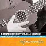 World Rhythm - Juego de cuerdas para ukelele soprano (nailon Uke Strings WR-308)