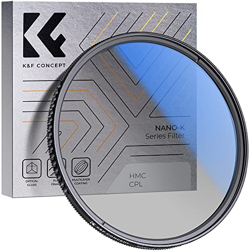 K&F Concept Nano-K Filtro 49mm Polarizador Circular CPL de Vidrio óptico con Nano Revestimiento de 18 Capas para Objetivo 49mm