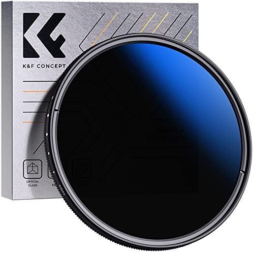 K&F Concept Nano-K Filtro 49mm Variable ND2-400 (1-9 Pasos) de Vidrio óptico con Nano-Revestimiento de 18 Capas para Objetivo 49mm