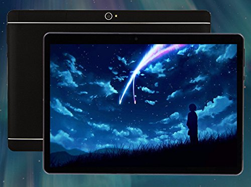 10.1 Pulgadas Android 7.0 Tablet PC Octa Core HD Display 2560x1600 4G Call Tablets 4GB RAM 64GB Tarjeta Dual SIM 8.0MP WiFi Bluetooth Tablet PC (Negro)