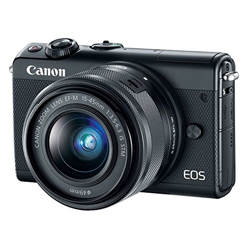 Canon EOS M100 BK M15-45 S - Cámara con sensor APS-C de 24.2 MP (DIGIC 7, Dual Pixel CMOS AF, pantalla táctil LCD de 8 cm, Full HD a 60P) negro - Kit Cuerpo con Objetivo EF-M 15-45 mm