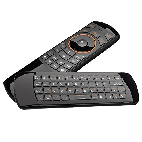 Rii Mini i25 (layout Español) - Mini Wireless teclado con ratón giroscópico y control remoto infrarrojos para Smart TV, Mini PC Android, PlayStation, Xbox, HTPC,IPTV, PC, Raspberry Pi,kodi,XBMC