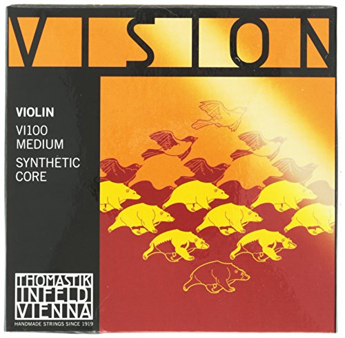 Thomastik Cuerdas para violín Vision Synthetic Core, juego 4/4 mediana