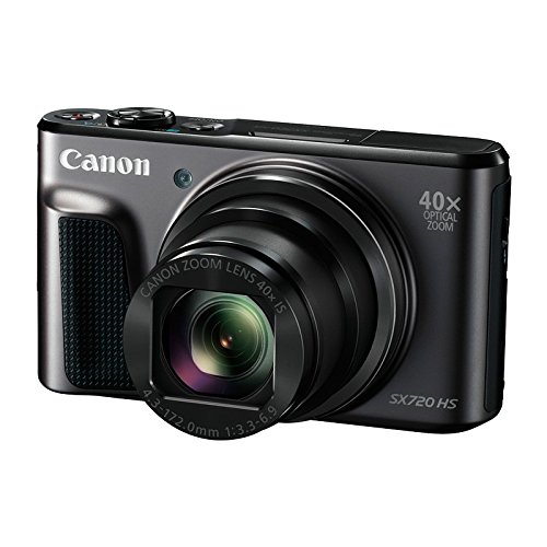 Canon PowerShot SX720 HS - Cámara digital compacta de 20.3 MP (pantalla de 3', zoom óptico 40x, estabilizador, video Full HD, WiFi), negro
