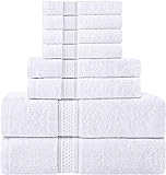 Utopia Towels - Juego de Toallas; 2 Toallas de baño, 2 Toallas de Mano y 4 toallitas - 100% Algodón (Blanco)