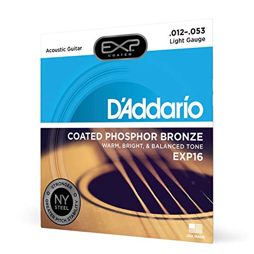 D'Addario EXP16 - Juego de Cuerdas para Guitarra Acústica de Fósforo/Bronce, 012' - 053, Naranja