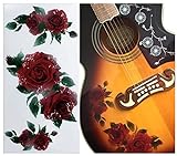 Layer Graph - Pegatinas para guitarra y bajo, diseño de rosa inglesa