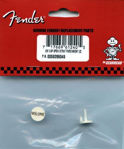 2x Fender S-1 Tapa Cap Volume Blanco Pergamino 0059266049